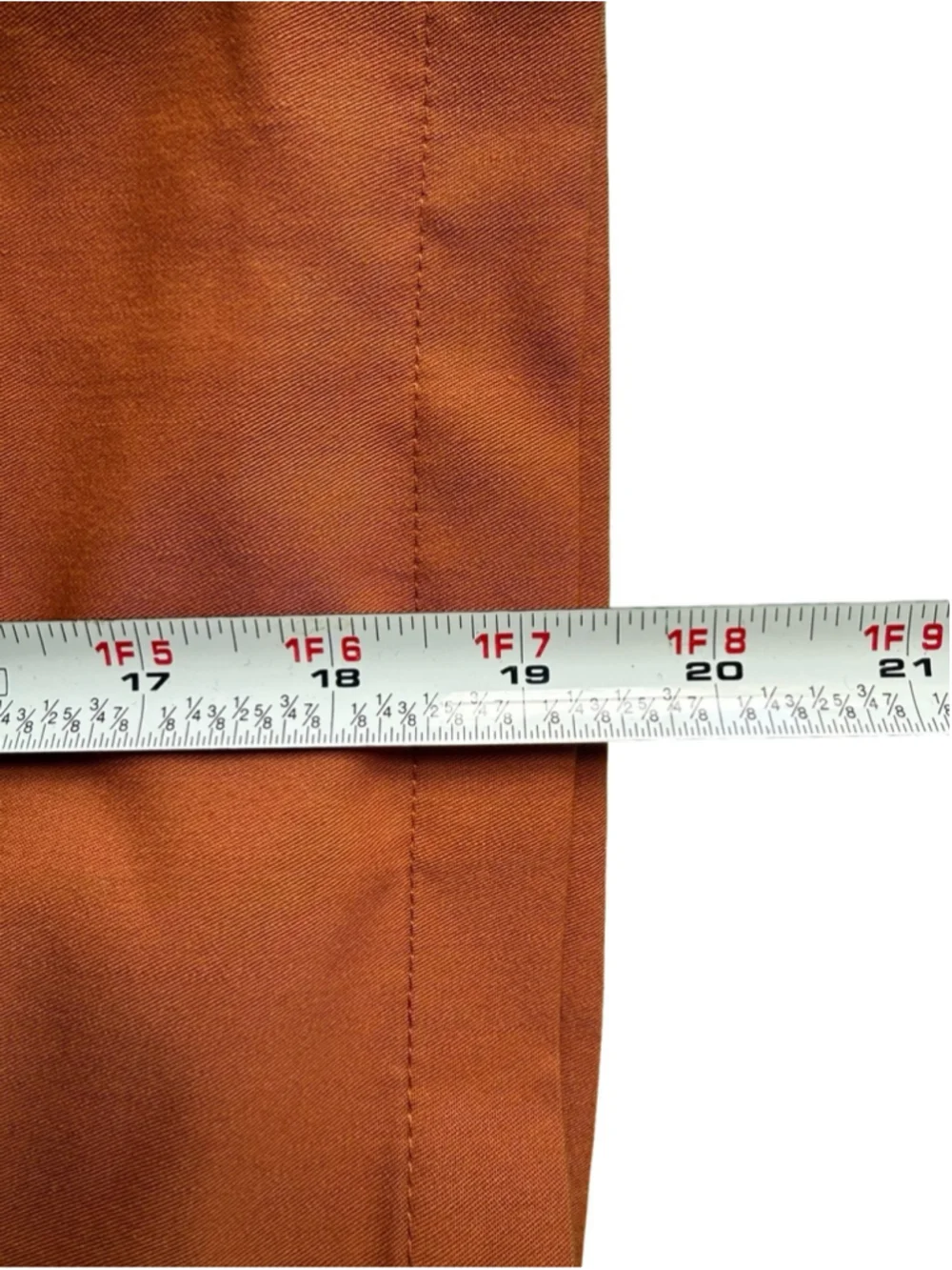 Nouvelle Vintage Rust High-Waist Pencil Skirt Size L Preppy Classic Academia